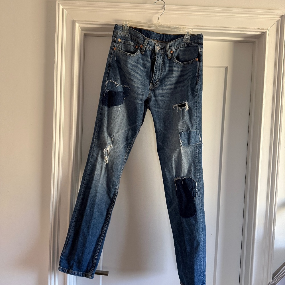 Levi's Distressed/Patched Jeans